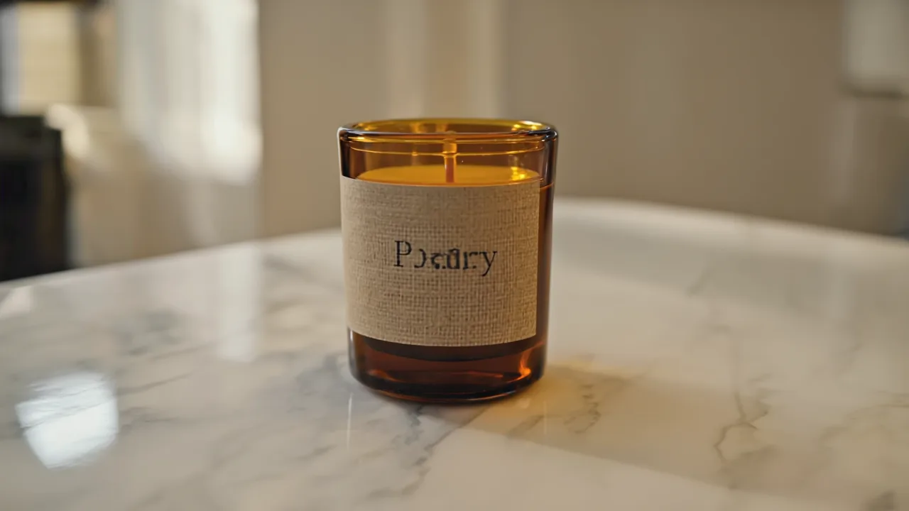 Product staged on marble in soft editorial light using a Zentrix Lifestyle prompt
